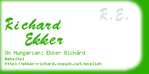 richard ekker business card